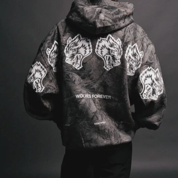 NWT Darc Sport Wolves Have Your Back Camo Hoodie - Picture 3 of 6